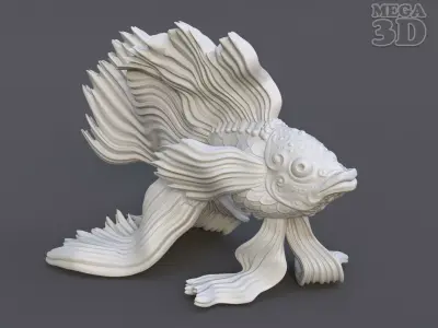 Goldfish Statue 220602 3D print model