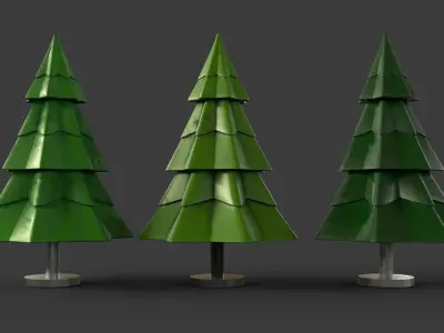 Christmas tree metal toy 3D model