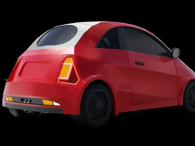 low poly supermini Low-poly 3D model
