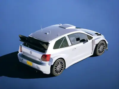 Volkswagen Polo R WRC 2015 Low-poly 3D model
