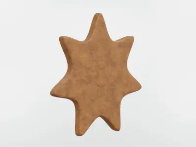 Gingerbread Christmas Cookie 08 3D model