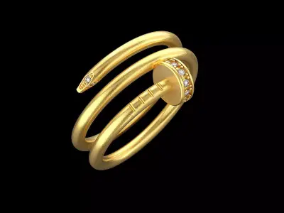 Nail Ring Double 3D print model