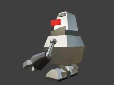 Cartoon Robot 01 of 05 Low-poly 3D model