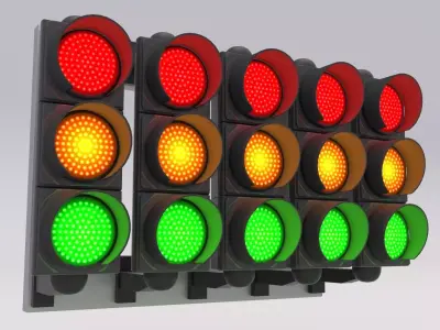 Race Start Lights 3D model