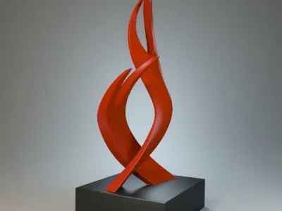 Flame of Love Sculpture 3D model