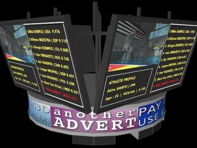 Jumbotron Bigscreen Lowpoly Low-poly 3D model