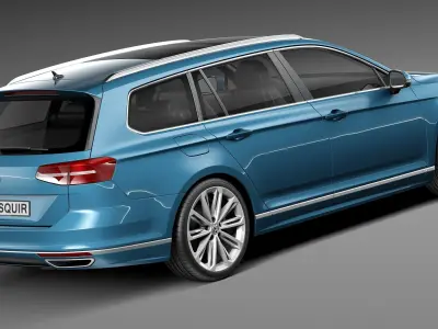 Volkswagen Passat Variant R-line 2015 3D model