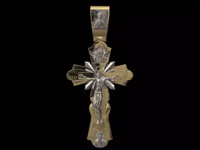 Orthodox Jesus cross 3D print model