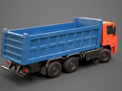 Dump Truck Heavy Duty Game Ready Low-poly 3D model