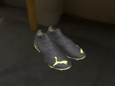 soccer cleats with substance painter  3D model