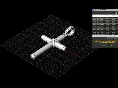 light weight simple cross model 523 3D print model