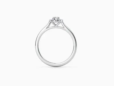 ZDR0100 oval diamond engagement ring 3D print model