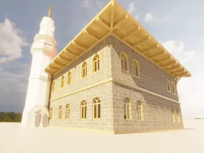 MOSQUE Low-poly 3D model
