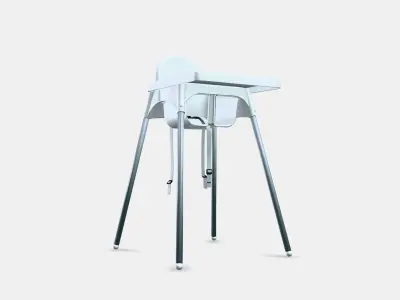 ANTILOP Highchair with tray Low-poly 3D model
