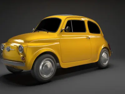 Old Fiat 500 3D model
