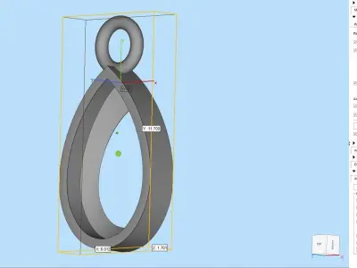 Diamond jewelry earring Coloured Classic E03 3D print model 3D print model