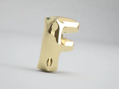 F Balloon Gold 3D model