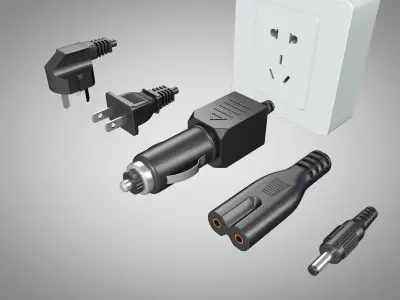 adapter  power plug  3D model