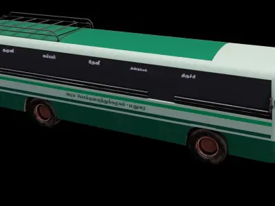  South Indian Bus Low-poly 3D model