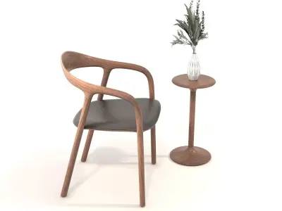 Modern Coffee Table and Chair 5 3D model