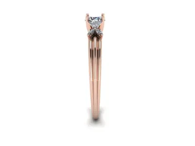 Solitaire ring 3D print model