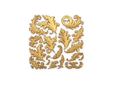 Acanthus Leaves Collection-01 3D model