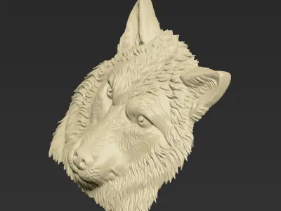 Wolf Head A3 3D print model