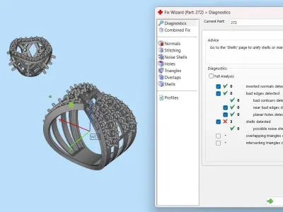 Engagement ring 3D print model