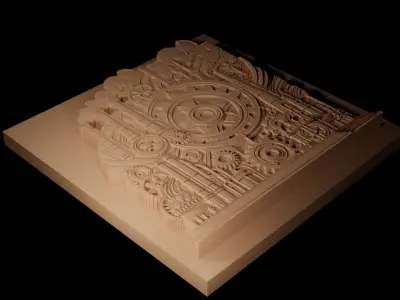 industrial CNC 3d Print High Relief Sand Casting 3D print model