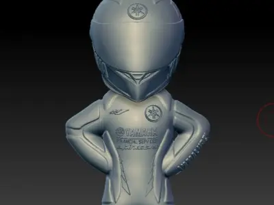 YAMAHA MOTORCYCLIST 3D print model