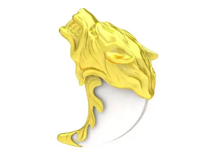 Luxury Wolf Head Claw Pendant Jewelry 3D Model 107a 3D print model