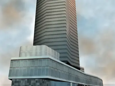 Millbank tower Low-poly 3D model