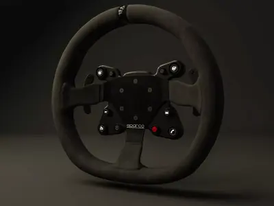 Sparco Racing Steering Wheel 3D model