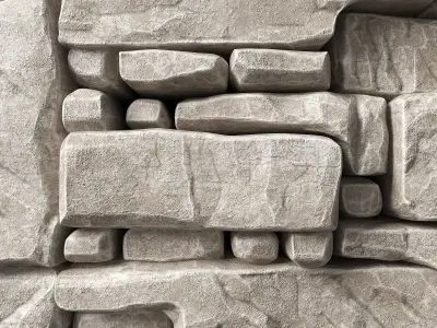 Stone rock panel frame n1 3D model