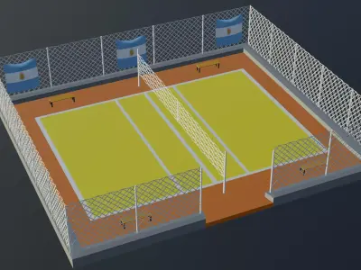 Volleyball Stadium - Argentina Low-poly 3D model