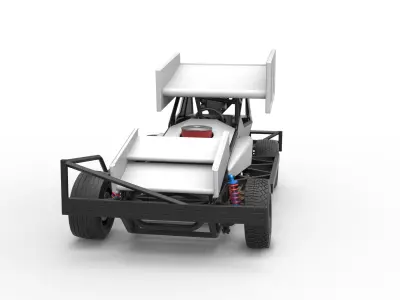 BriSCA Formula 1 Stock Car for Asphalt Scale 1 to 25 3D print model