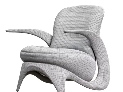 Contemporary lounge chair 3D model
