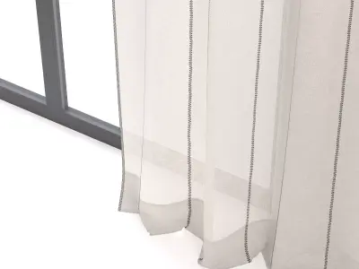Curtains 58 Linen Laredoute 3D model