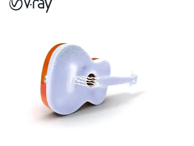 Acoustic Guitar Model Pack for Realistic Rendering and Animation Low-poly 3D model