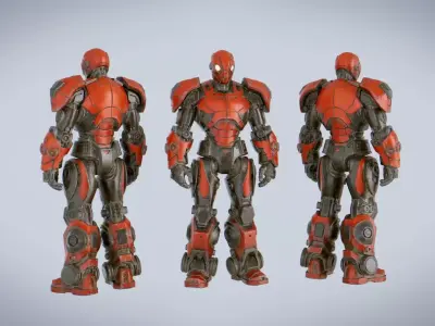 Cyborg 3D Model Fully Rigged Animated Low-poly 3D model