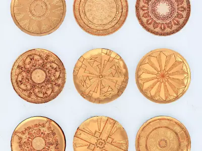 classic Dishes collection Low-poly 3D model