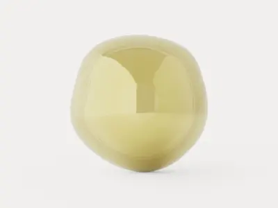 Melt Surface Wall Lamp - Gold Low-poly 3D model