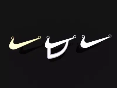 CUTOUT PLATE NIKE STYLE DOGTAG PENDANT 3D print model