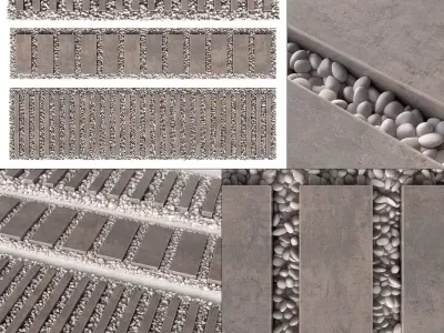 Road board pebble n5 3D model