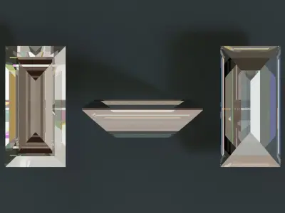Diamonds Low-poly 3D model
