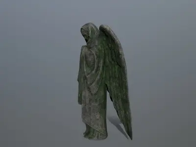 Angel Statue 01 Low-poly 3D model