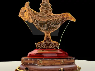 Chinese magic lam with display stand 3D model