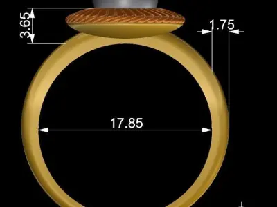 Pearl Ring 3D print model order