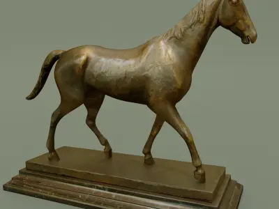 Horse Statuette U 3D model