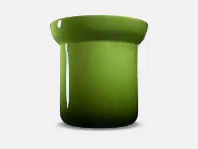 HEDERSAM Scented candle in glass Low-poly 3D model